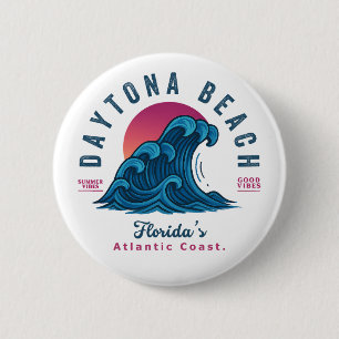CHAPA REDONDA DE 5 CM PLAYA DE DAYTONA FLORIDA VACACIONES DE OLAS VERANI