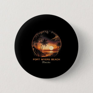 Chapa Redonda De 5 Cm Playa de Fort Myers Florida