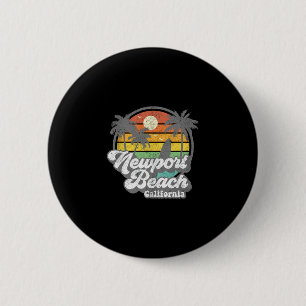 Chapa Redonda De 5 Cm Playa de Newport Beach California Ca Surfing Retro