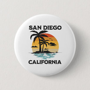 Chapa Redonda De 5 Cm playa de San Diego California Surf Verano Vacacion