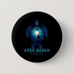 Chapa Redonda De 5 Cm Playa de Tortugas Marinas de Vero Beach Florida Am