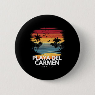 Chapa Redonda De 5 Cm Playa Del Carmen México Tabla De Surf Surf Vintage