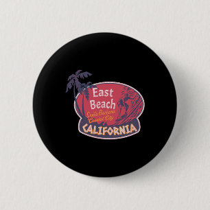 Chapa Redonda De 5 Cm Playa Este Santa Rra California Surf Vintage Su