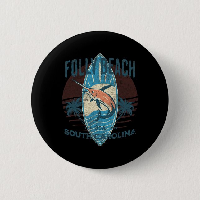 Chapa Redonda De 5 Cm Playa Folly _2  (Anverso)