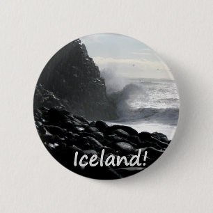 Chapa Redonda De 5 Cm Playa Islandia de Reynisfjara