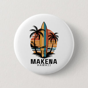 Chapa Redonda De 5 Cm Playa Makena Hawaii Surfing Surfista