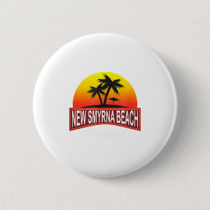 Chapa Redonda De 5 Cm Playa New Smyrna Beach Florida - Vacaciones en la
