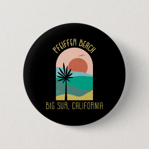 Chapa Redonda De 5 Cm Playa Pfeiffer Big Sur California - Vacaciones Boh