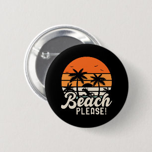 Chapa Redonda De 5 Cm Playa Por Favor