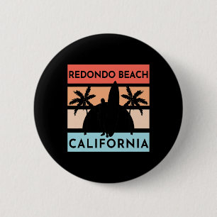 Chapa Redonda De 5 Cm Playa Redondo California Surf Verano Vacaciones Vi