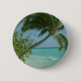 Chapa Redonda De 5 Cm Playa Tropical Arena Sol Agua Océano Waves Surf Ar