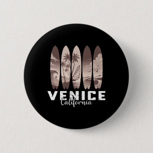 Chapa Redonda De 5 Cm Playa Venice California Hombres Mujeres Tabla de S
