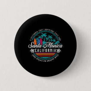 Chapa Redonda De 5 Cm Playas de arena de Santa Mónica de California romp