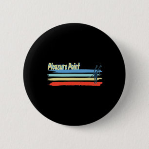 Chapa Redonda De 5 Cm Pleasure Point Surf Beach, Chico Surfista Para Hom