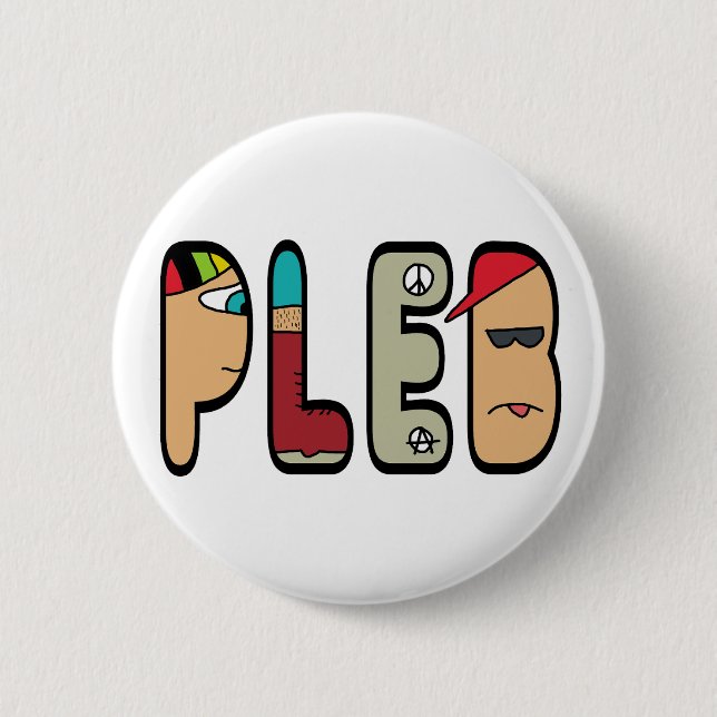 Chapa Redonda De 5 Cm Pleb (Anverso)