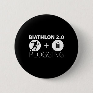 Chapa Redonda De 5 Cm Plogging Biathlon 2.0 Jogging Y Environmental Pr