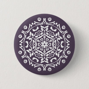 Chapa Redonda De 5 Cm Plum Mandala