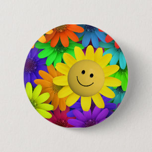 Chapa Redonda De 5 Cm plur floral