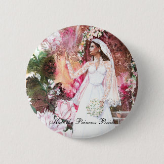Chapa Redonda De 5 Cm PMACarlson Kate la princesa Bride Button