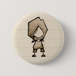 Chapa Redonda De 5 Cm Poco corazón de la mano