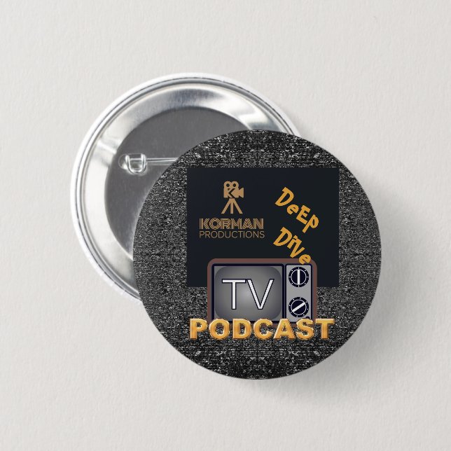 Chapa Redonda De 5 Cm Podcast de TV de Proep Buve Prove Productions Korm (Anverso y reverso)