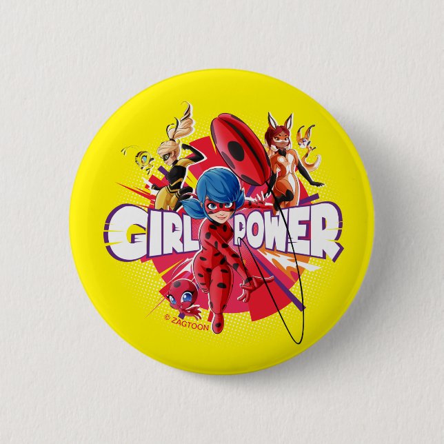 Chapa Redonda De 5 Cm Poder Chica milagroso (Anverso)