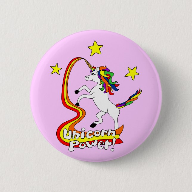 Chapa Redonda De 5 Cm ¡Poder del unicornio! (Anverso)