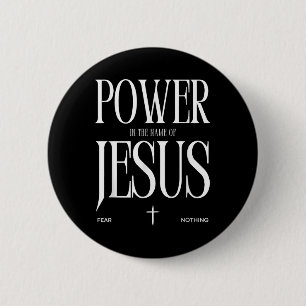 Chapa Redonda De 5 Cm Poder En El Nombre De Jesús – No Temas Nada