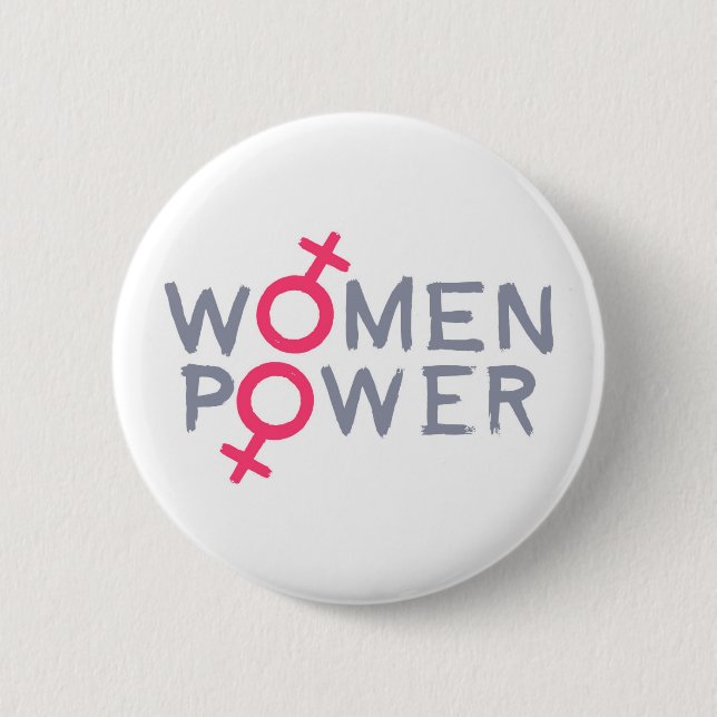 Chapa Redonda De 5 Cm Poder femenino (Anverso)