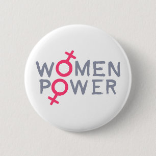 Chapa Redonda De 5 Cm Poder femenino