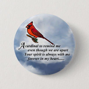 Chapa Redonda De 5 Cm Poema conmemorativo cardinal
