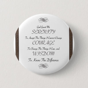 Chapa Redonda De 5 Cm poema del rezo de la serenidad con el accesorio de