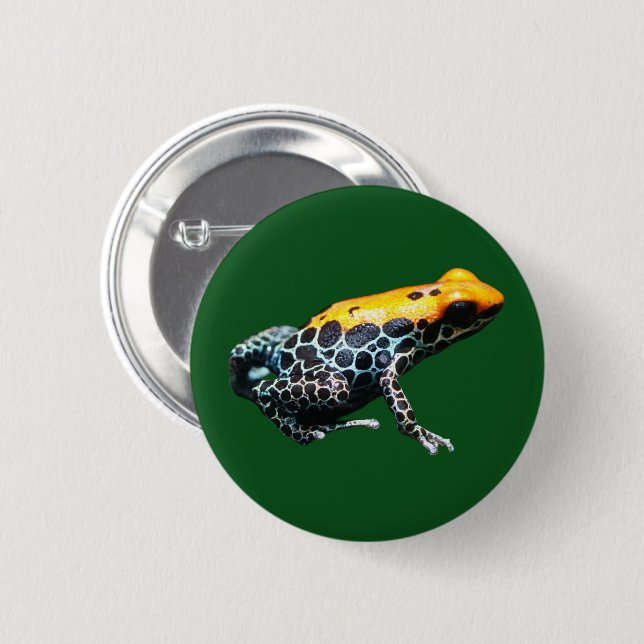 Chapa Redonda De 5 Cm Poison Dart Frog (Anverso y reverso)