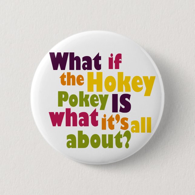 Chapa Redonda De 5 Cm Pokey de Hokey (Anverso)