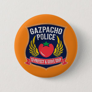 Chapa Redonda De 5 Cm Policía Gazpacho
