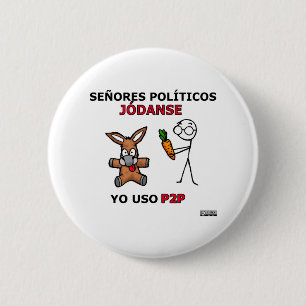 Chapa Redonda De 5 Cm Políticos del EL P2P y los…