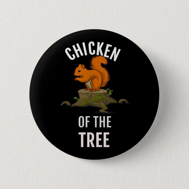 Chapa Redonda De 5 Cm Pollo Del Árbol (Anverso)