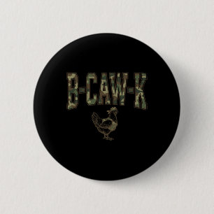 Chapa Redonda De 5 Cm Pollo divertido B-caw-k Camuflaje militar Ejército