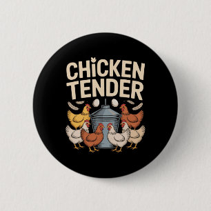 Chapa Redonda De 5 Cm Pollo Tierno Chiste Granjero de Pollos Chiste Humo