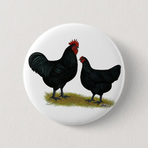 Chapa Redonda De 5 Cm Pollos de Jersey Giant