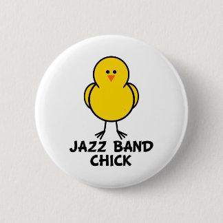 Chapa Redonda De 5 Cm Polluelo de la banda de jazz
