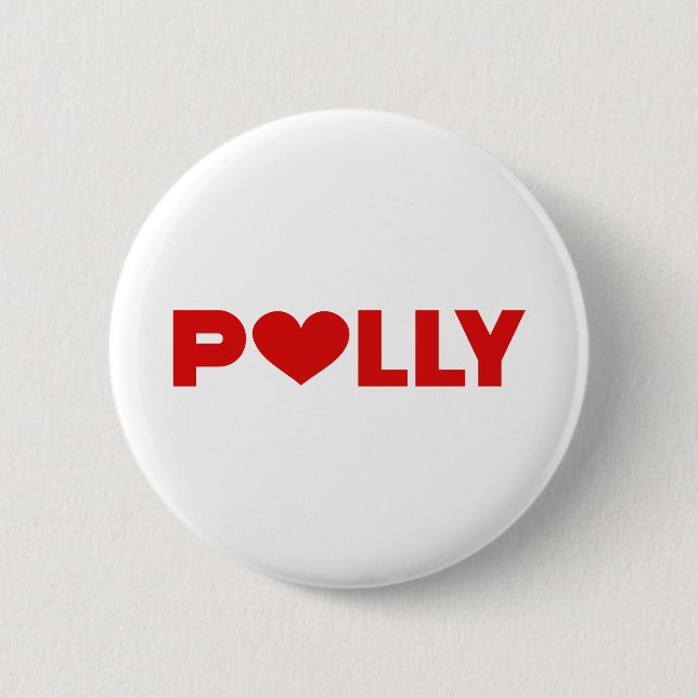 Chapa Redonda De 5 Cm Polly Love (Anverso)