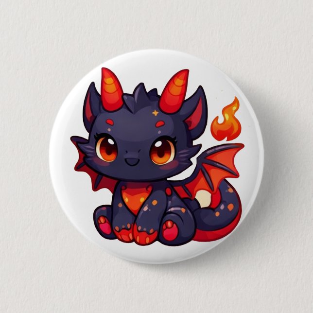 Chapa Redonda De 5 Cm Polspunkys Cute Creature Button (Anverso)