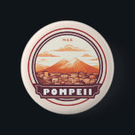 Chapa Redonda De 5 Cm Pompeya Ruinas Italia Viaje Insignia de Arte<br><div class="desc">Obra vectorial de Pompeya. Pompeya,  que alguna vez fue una próspera y sofisticada ciudad romana,  fue enterrada bajo metros de cenizas y ratones luego de la catastrófica erupción del Monte Vesubio en el año 79 D.C.</div>