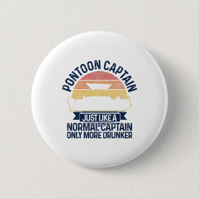 Chapa Redonda De 5 Cm Pontoon Boat Funny Gift (Anverso)
