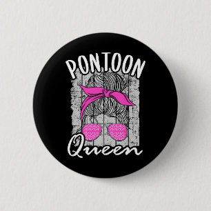 Chapa Redonda De 5 Cm Pontoon Queen Lake Life Mateo Vacaciones familiare