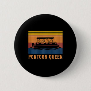 Chapa Redonda De 5 Cm Pontoon Queen Lake Y Bote Lover Captai