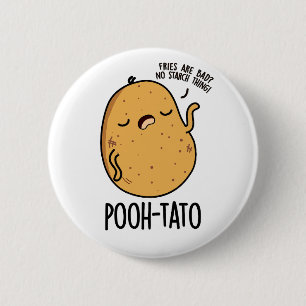 Chapa Redonda De 5 Cm Pooh-tato Funny Potato Pun