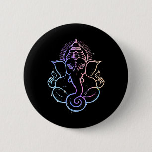 Chapa Redonda De 5 Cm Pooja hindú Ganesha Elefante Dios India Meditación
