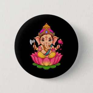 Chapa Redonda De 5 Cm Pooja hindú Ganesha Elefante Dios India Meditación